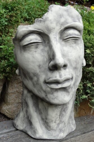 Gartenfigur gesicht mann - gesicht, "mann"