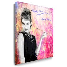 Leinwandbild Audrey Hepburn Bild auf Leinwand Deko   Top Qualität Film TV!!!