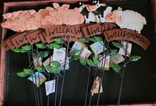 14 STCK METALL GARTENSTECKER "