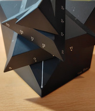 Designer-Tischuhr "Time Cube" von 4D-Design, 1988 (2007), Schwarz, Quarz, 1 x AA