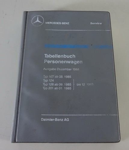 Tabellenbuch mercedes benz - tabellenbuch, mercedes-benz