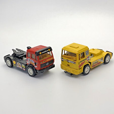 2x Siku 2580 MAN F90 + Mercedes Race Truck Pullback Defekt - Ersatzteile RAR!