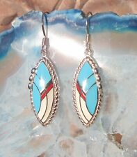 🐍 Ohrringe blau weiß