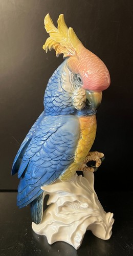Porzellan figur papagei kakadu - porzellan,