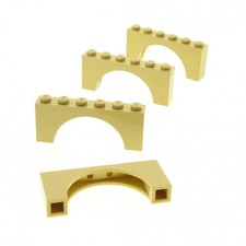 4x Lego Bogenstein 1x6x2 beige