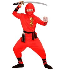 Kostüm Red Dragon Ninja  - Ninja Verkleidung Set rot Samurai Kämpfer
