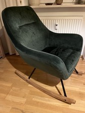 Schaukelstuhl Samt Grün