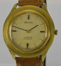 PROVITA 17 Rubis Incabloc - Herrenuhr / Handaufzug / vergoldet