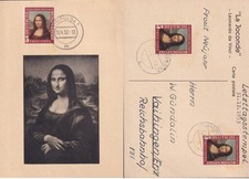 RARITÄT - MAXIMUMKARTE - BUND 148 MONA LISA / ERSTTAGSSTEMPEL + LETZTTAGSSTEMPEL