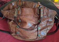 Campomaggi Große Tasche Braun Leder + Campomaggi Beutel 