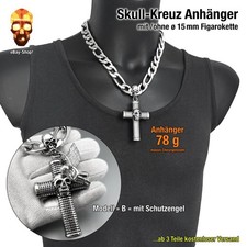 XXL Skull Kreuz Anhänger