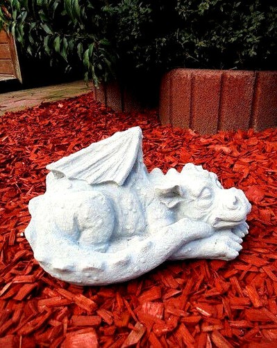 Steinfigur drache steinguss - steinfigur, drache,