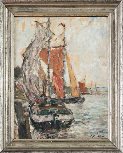 Ernst kolbe hafen gemälde - hafen,