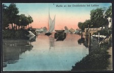 Labiau, Partie an der Drehbrücke, Ansichtskarte 1917 