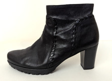 GABOR Comfort ANKLE BOOTS GR. 40,5 7 G STIEFEL STIEFELETTE LEDER SCHWARZ 2411023