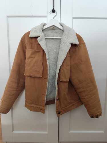 Jacke wildleder optik mit - jacke,