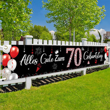 70. Geburtstag Banner Rot
