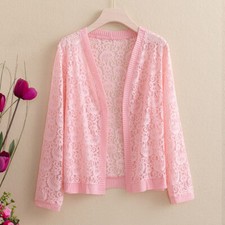 Damen Spitzen-Strickjacke