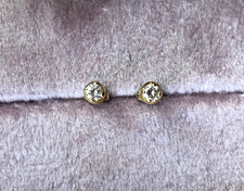 Ohrstecker 585 Gelbgold mit je