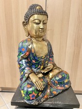 Außergewöhnliche Cloisonné-Bronze-Statue des Buddha Shakyamuni 44cm