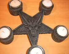 Pentagramm Kerzenhalter  + 5