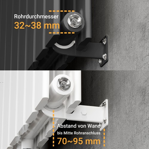 4er set wandhalter - set, für