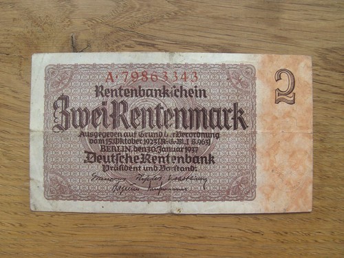 Rentenbankschein rentenmark - rentenbankschein, 2