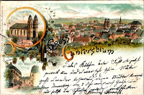 Litho gruss aus - aus, guntersblum