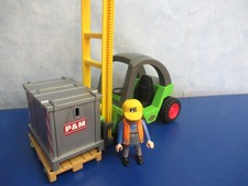3003 Gabelstapler Palette Container Hafen Bau Eisenbahn Playmobil 3802