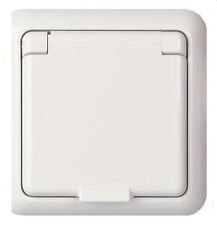Elso Schuko Steckdose Fashion Klappdeckel mit Rahmen IP44 Unterputz 225044