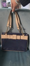 RARE 2014 KATE SPADE FULL ZIP BOW DARCY NAVY BLUE/IVORY PURSE/BAG
