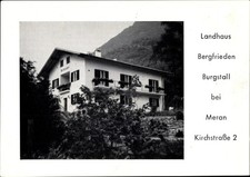 Ak Burgstall Postal Südtirol, Landhaus Bergfrieden, Kirchstraße 2 - 10248573