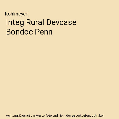 Integ rural devcase - devcase, bondoc