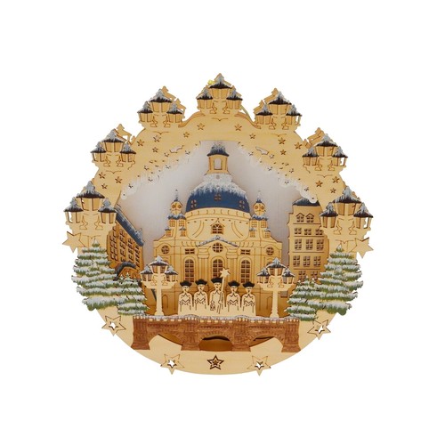 Fensterbild beleuchtet kirche - fensterbild,
