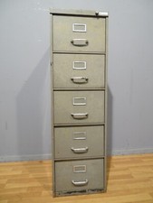 ALTER BÜRO - SCHUBLADEN AKTEN SCHRANK AUS METALL UM 1930 - 1940