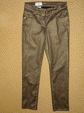 Rick Cardona Jeans Stretchjeans blau dunkelblau gold Gr. 17 = Gr. 34 kurz neuw.