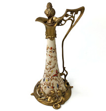 #11244 Vase Deko Kanne Karaffe Retro Jugendstil Metall Sammler Antikstil