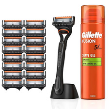RASIERKLINGEN FÜR GILLETTE FUSION 5 PROGLIDE ERSATZ KLINGEN + GRIFF + SCHAUM SET