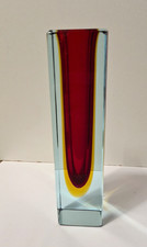 Murano Design Glasvase 70er Jahre Blockvase Sehr Dekorativ