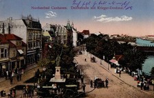 Nordseebad CUXHAVEN-Deichstrasse mit Kriegerdenkmal-Marinelazarett Kaiserliche M