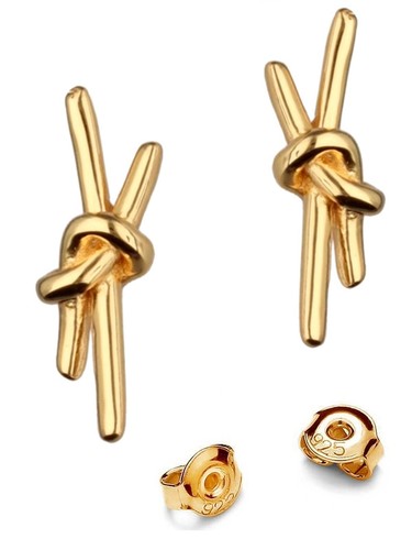 Gold knoten ohrringe 925 - knoten,