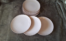 Hutschenreuther Rosè Porzellan, Kuchenteller ca. 19 cm, mit Rosenrelief, Top  