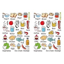  2 Pcs Aufkleber Lebensmittel