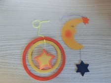 Kinderkram / Ostheimer Mobile und Aufhänger rund mit Stern Mond Advent Weihnacht