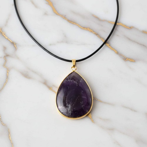 Amethyst halskette edelstein - amethyst,