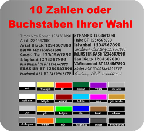 Selbstklebende zahlen - selbstklebende,