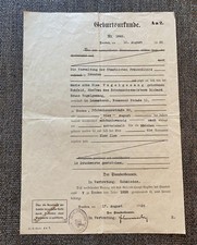 Geburtsurkunde 1928 Mädchen Lommatzsch Sachsen
