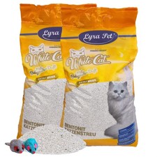 White cat katzenstreu - white,