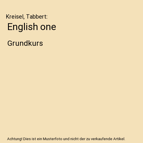 English one grundkurs - one:,
