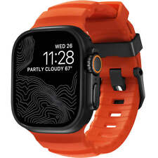 Armband für Smart Watch 49/46/45/44 mm Nomad Uhrarmbänd Uhrbänd Orange-Schwarz